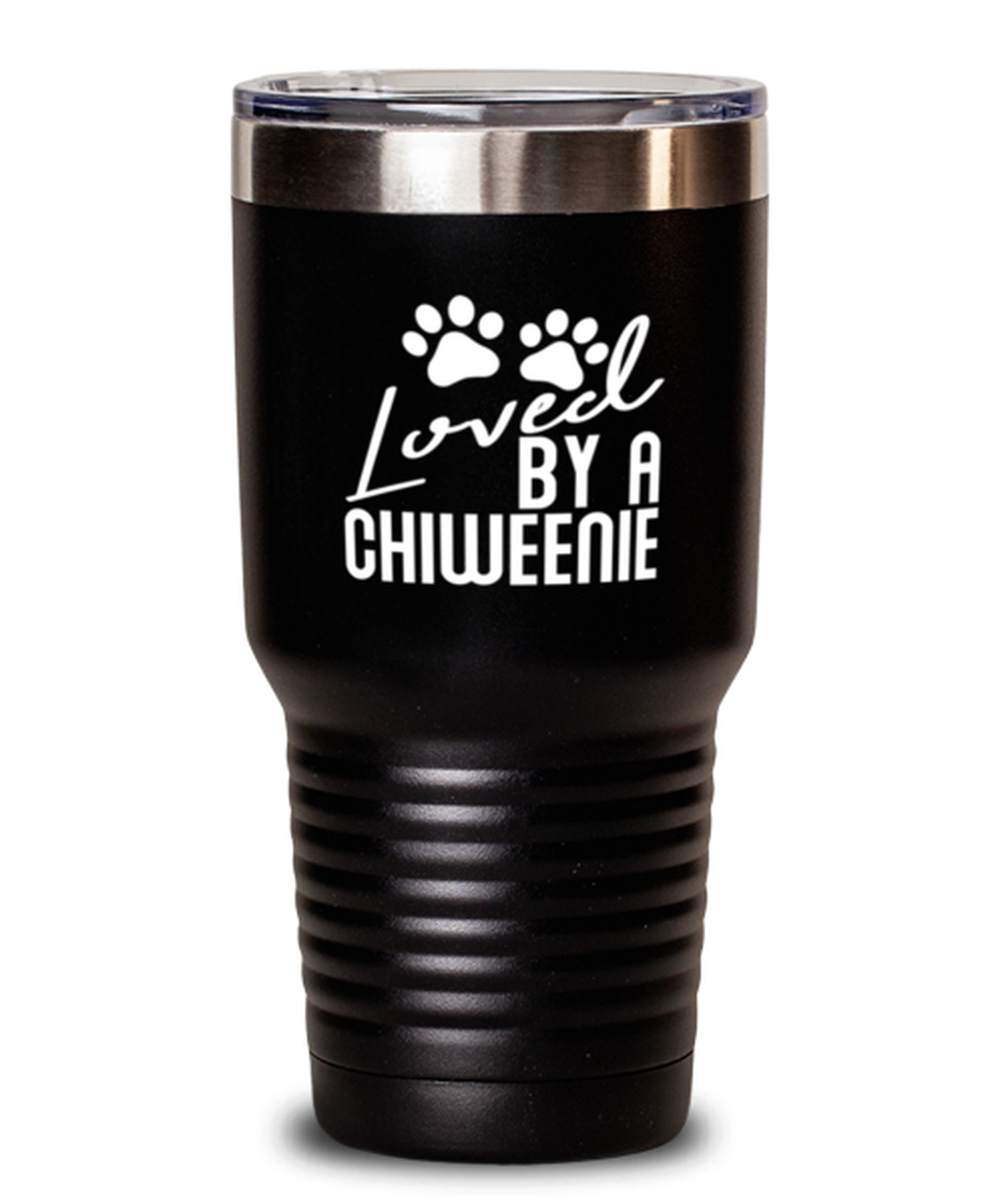 30 Oz Tumbler Stainless Steel Insulated Funny Loved By A Chiweenie Dog Puppy