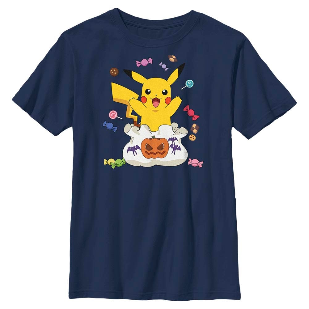 Pika Candy – Pokemon Navy Youth Boy’S T-Shirt