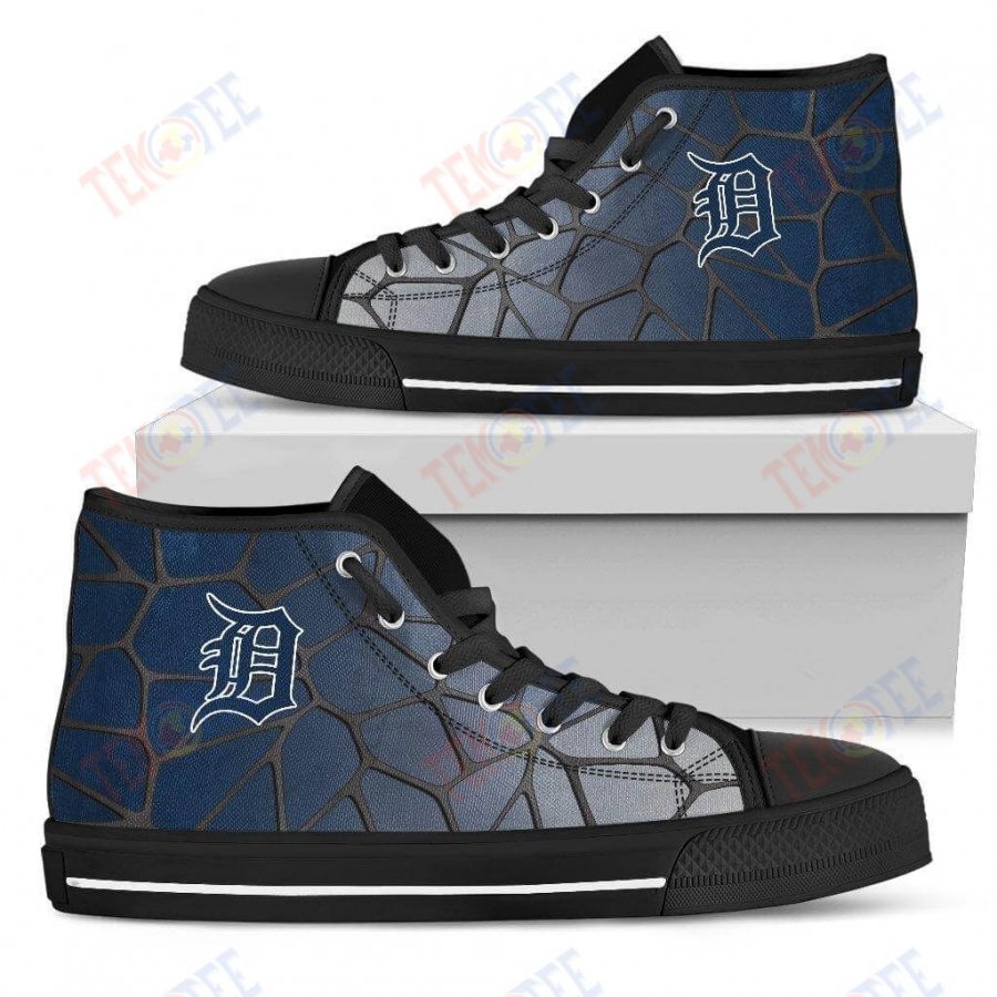 Mens Womens Detroit Tigers Gradient High Top Shoes Colors Air Cushion Shoes TMT537