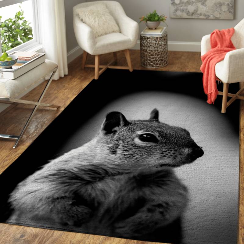 The portrait of a squirrel – Animals Area Rug Carpet