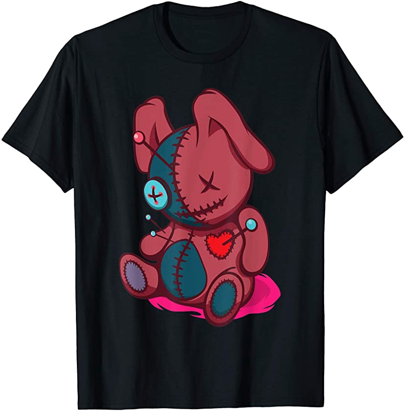 Pastel Goth Voodoo Doll Bunny Ears T-Shirt