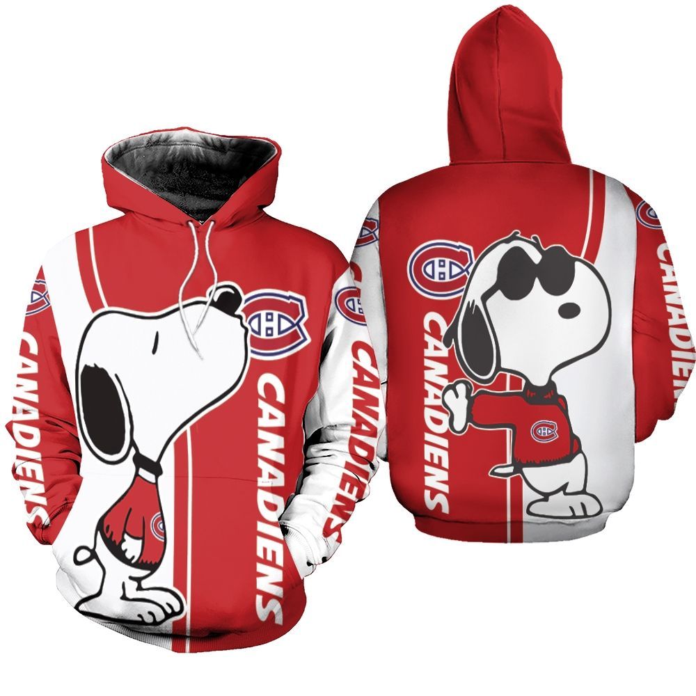 Montreal Canadiens Snoopy Lover Printed 3d Unisex Hoodie