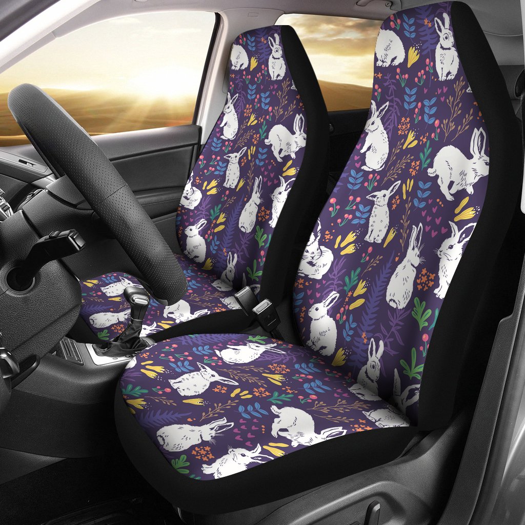 Rabbit Leaves Pattern Universal Fit Car Seat Covers