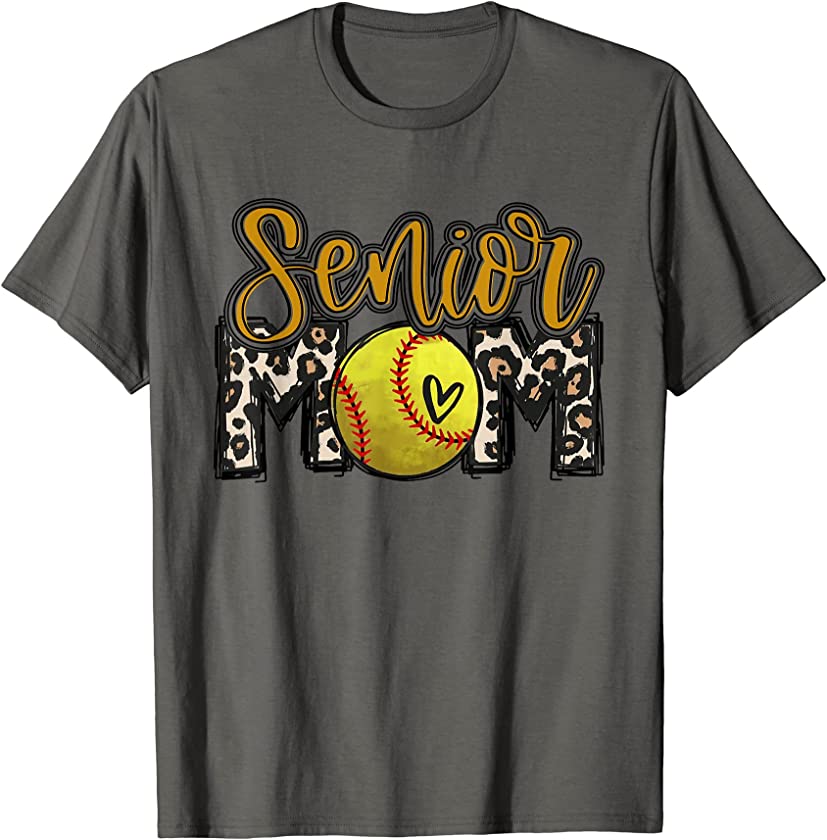 Senior Softball Mom Leopard T-Shirt