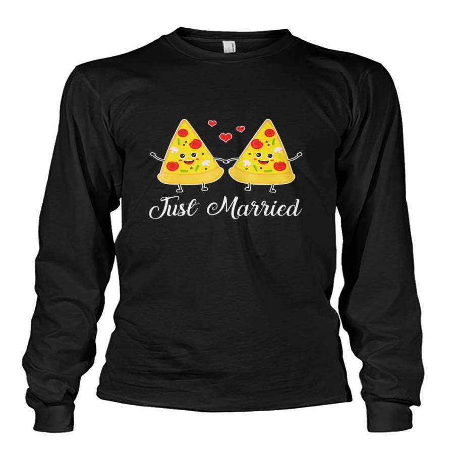 Pizza Just Married Couple Unisex Long Sleeve