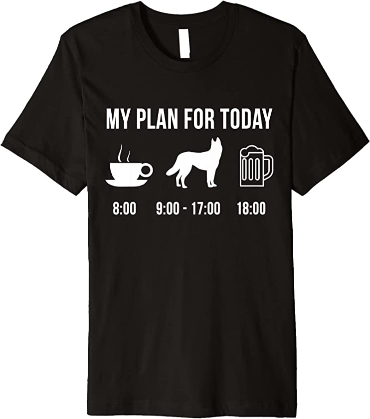 Pet Siberian Husky Dog Puppy My Plan For Today Premium T-Shirt