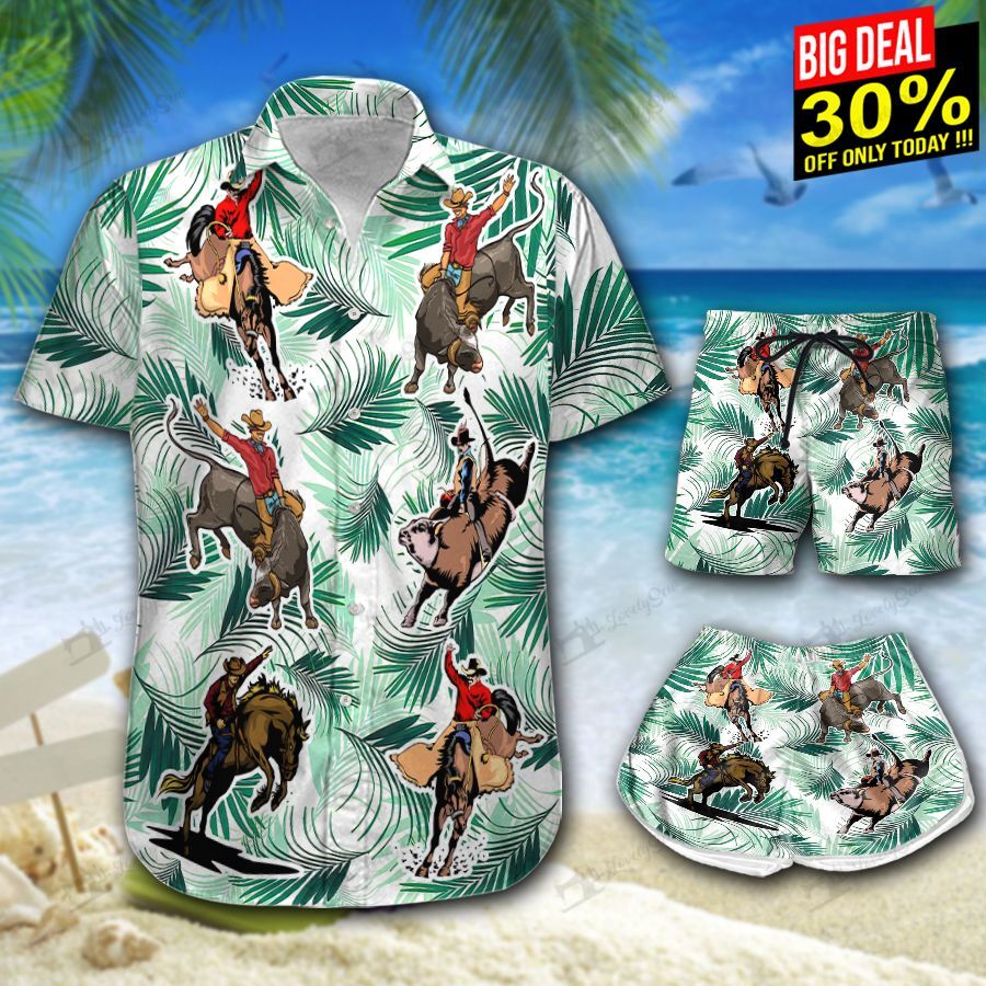 Cowboy Rodeo List Art Hawaiian Shirt Shorts Ha13915