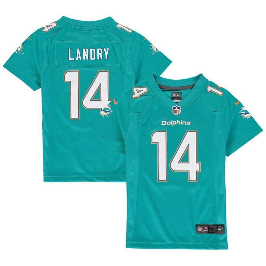 Jarvis Landry Dolphins Girls Youth Game Jersey Aqua 2019