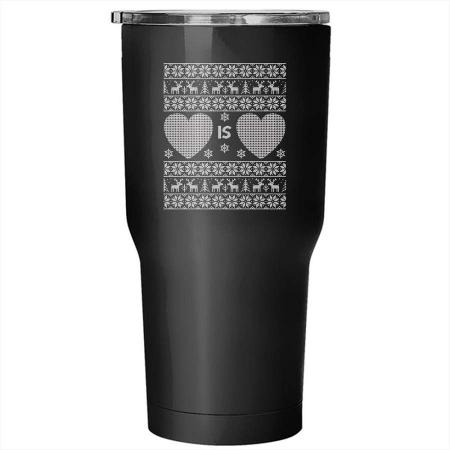 Heart Is Heart Tumbler 30 oz Stainless Steel, Christmas Gift For Couple Travel Mug