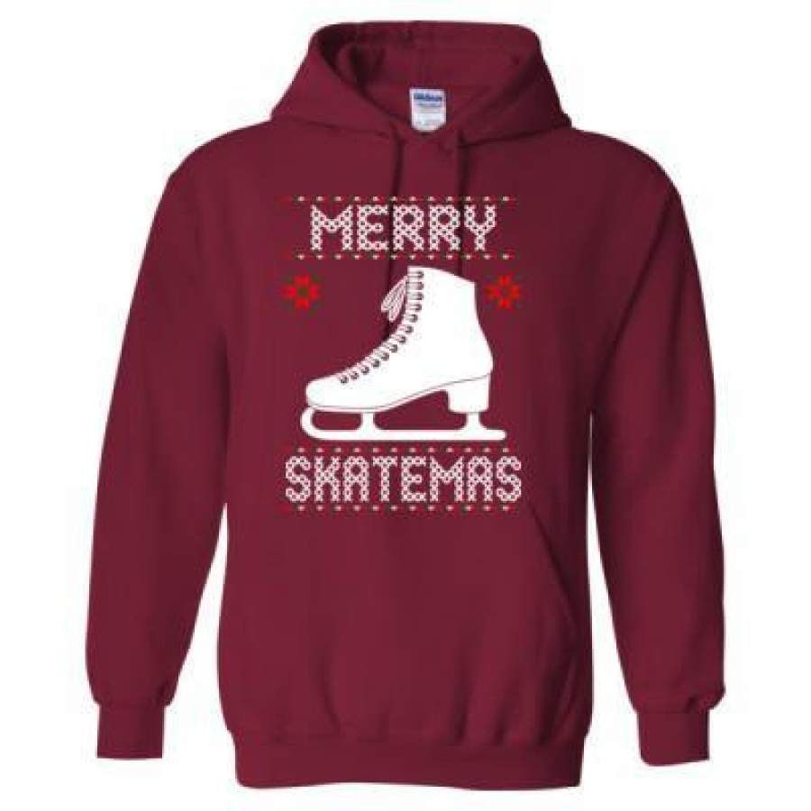 AGR Merry Skatemas Ugly Christmas Sweater – Heavy Blend™ Hooded Sweatshirt