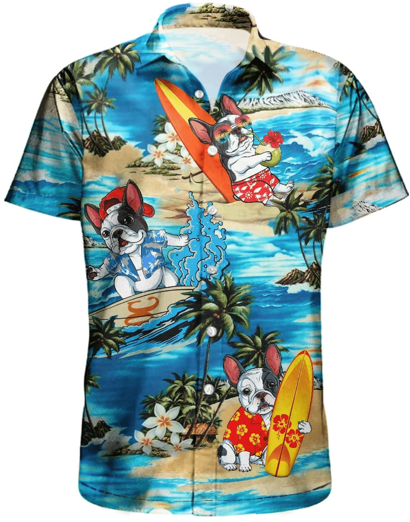 Frenchie Hawaii Shirt Unisex Adult Ha69942