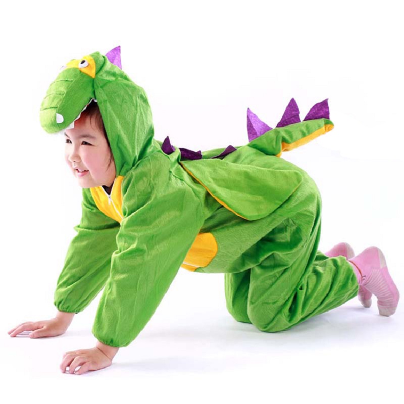 Boy Girl Cute Cartoon Animal Dinosaur Costume Cosplay Clothing for Kids Children’s Day Costumes alx