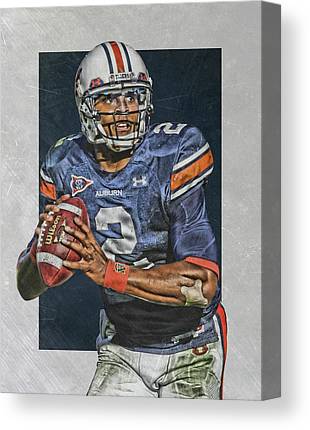 Cam Newton Auburn Tigers Art Joe Hamilton Canvas Print