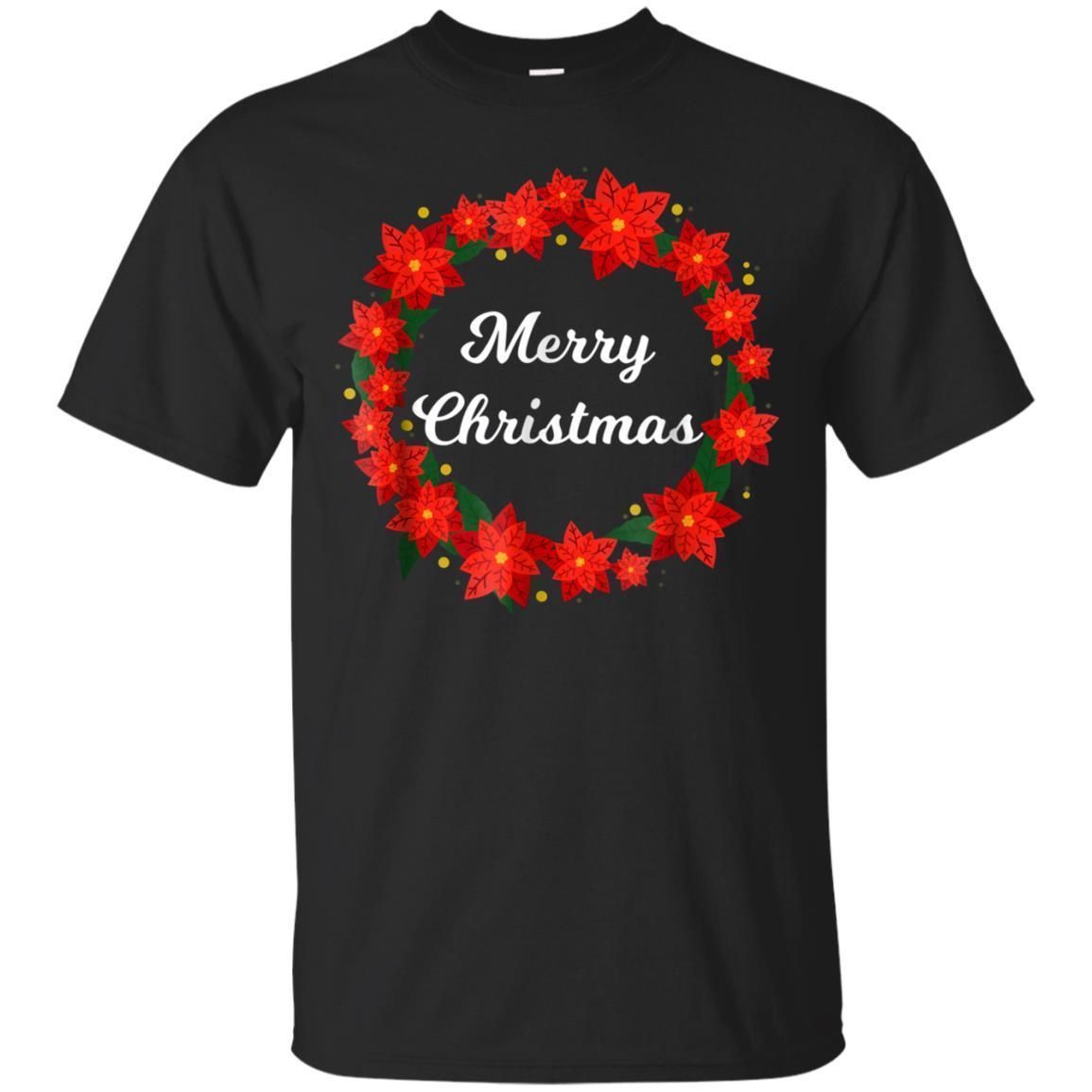 Cover your body with amazing Christmas tree tshirt. Christmas flowers t-shirt. Poinsettia