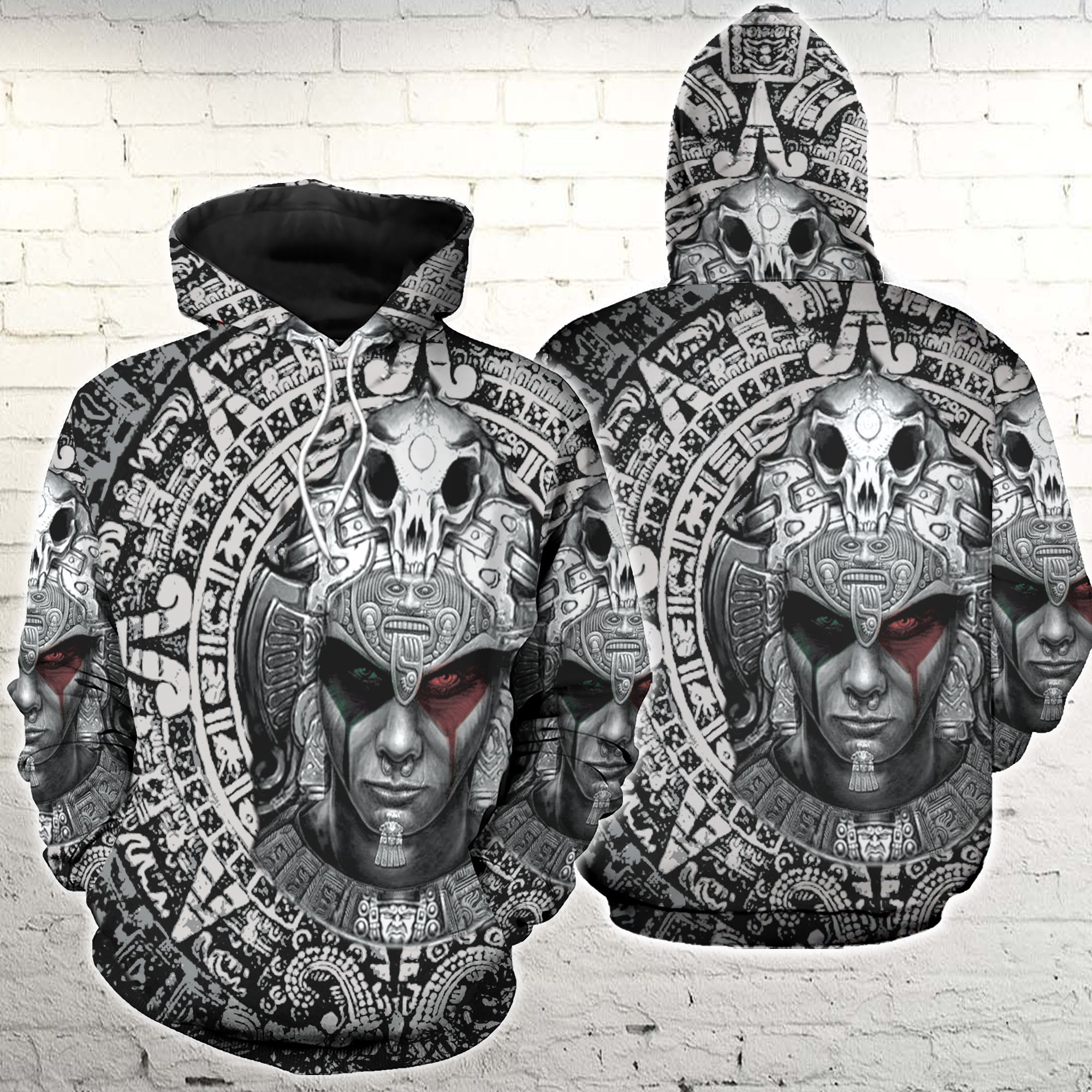 Aztec Warrior Mexican Hoodie 3D All Over Print