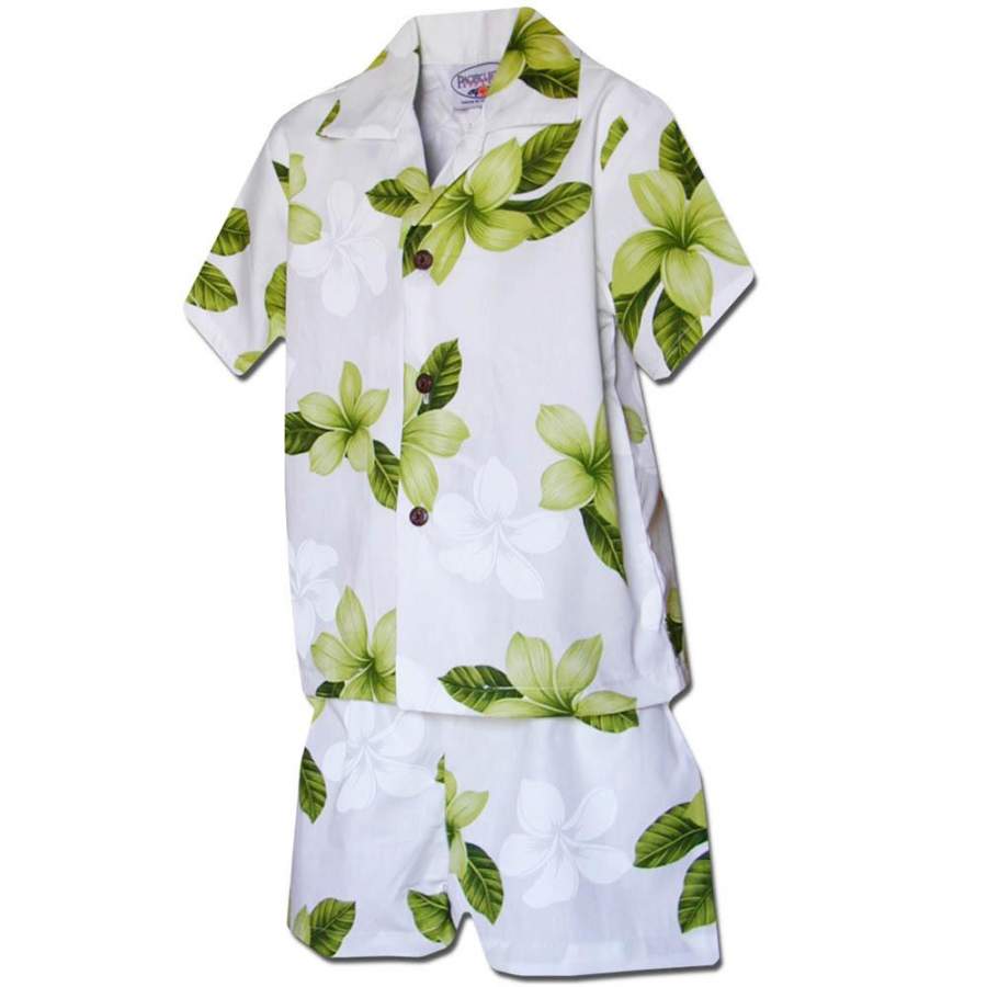 Island Little Prince Lime Hawaii Shirt And Shorts Ha7566