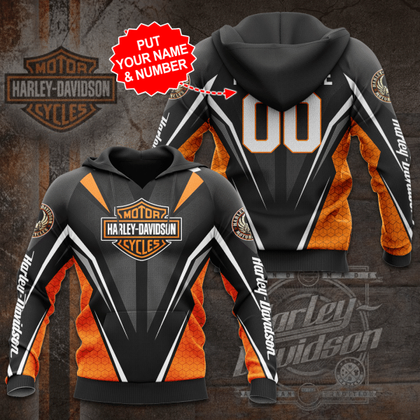 Harley Davidson Custom Name Custom Number Design Hoodie Sport Perfect Gift For Fan 3D Hoodie H99