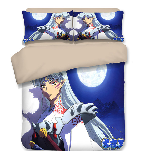 3d Japanese Anime Inuyasha Bedding Sets For Duvet Cover Bedclothes Comic Anime Lovers Moracat Shop 9727