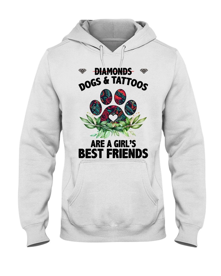 Dogs And Tattoos Are A Girl’s Best Friends Standard Hoodie