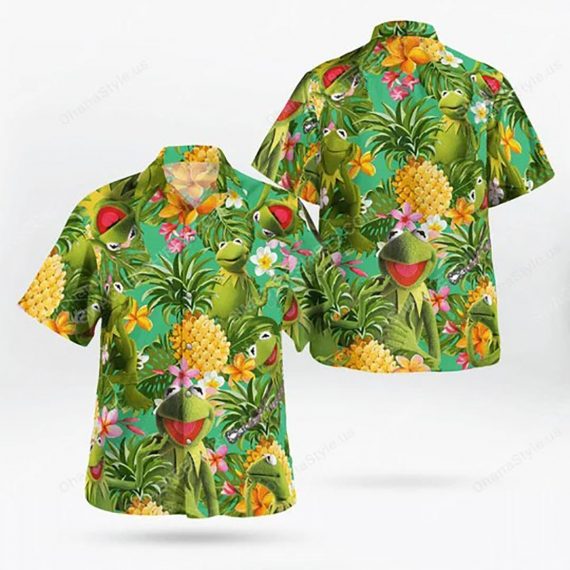 The Muppet Show Kermit Frog Tropical Hawaiian Shirt Aloha Beach Holiday Hawaiia Ha98064