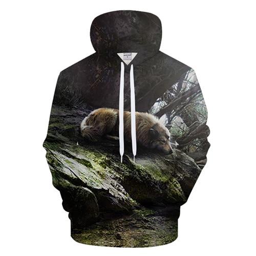 Wolf Sleeping Hoodie