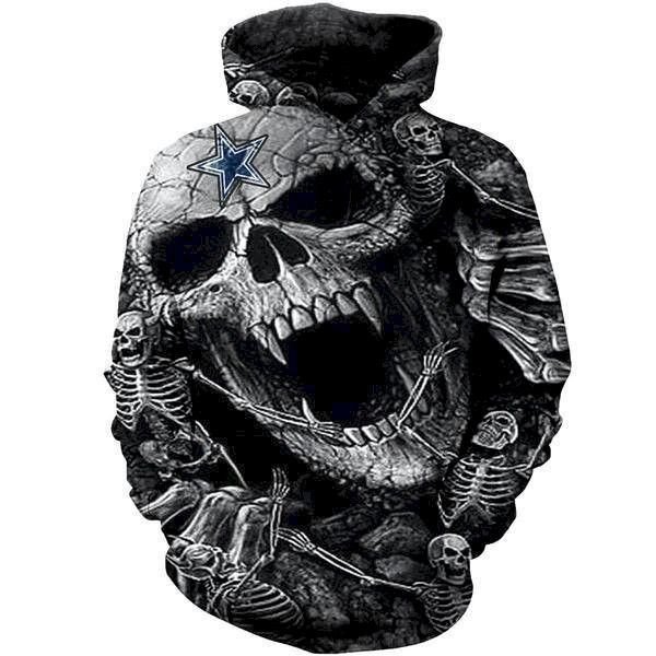 Dallas Cowboys New Skull  S1591 63 Unisex 3D Hoodie Gift For Fans