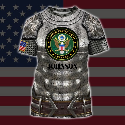 United States Army Veteran 3D Shirt M33 Custom Rank And Name All Over ...