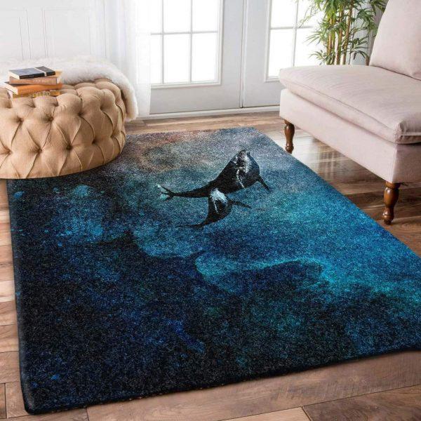 Whale Art Home Decor Rectangle Area Rug 15