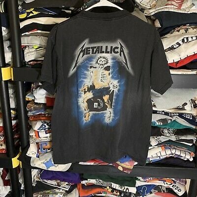 Vintage 1994 Metallica Ride The Lightning Band Tshirt Giant Tag 9042