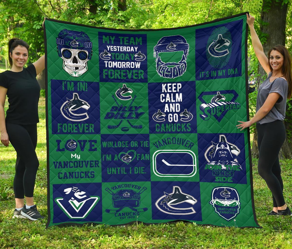 Fan Vancouver Canucks Quilt Blanket Amazing Gift Idea