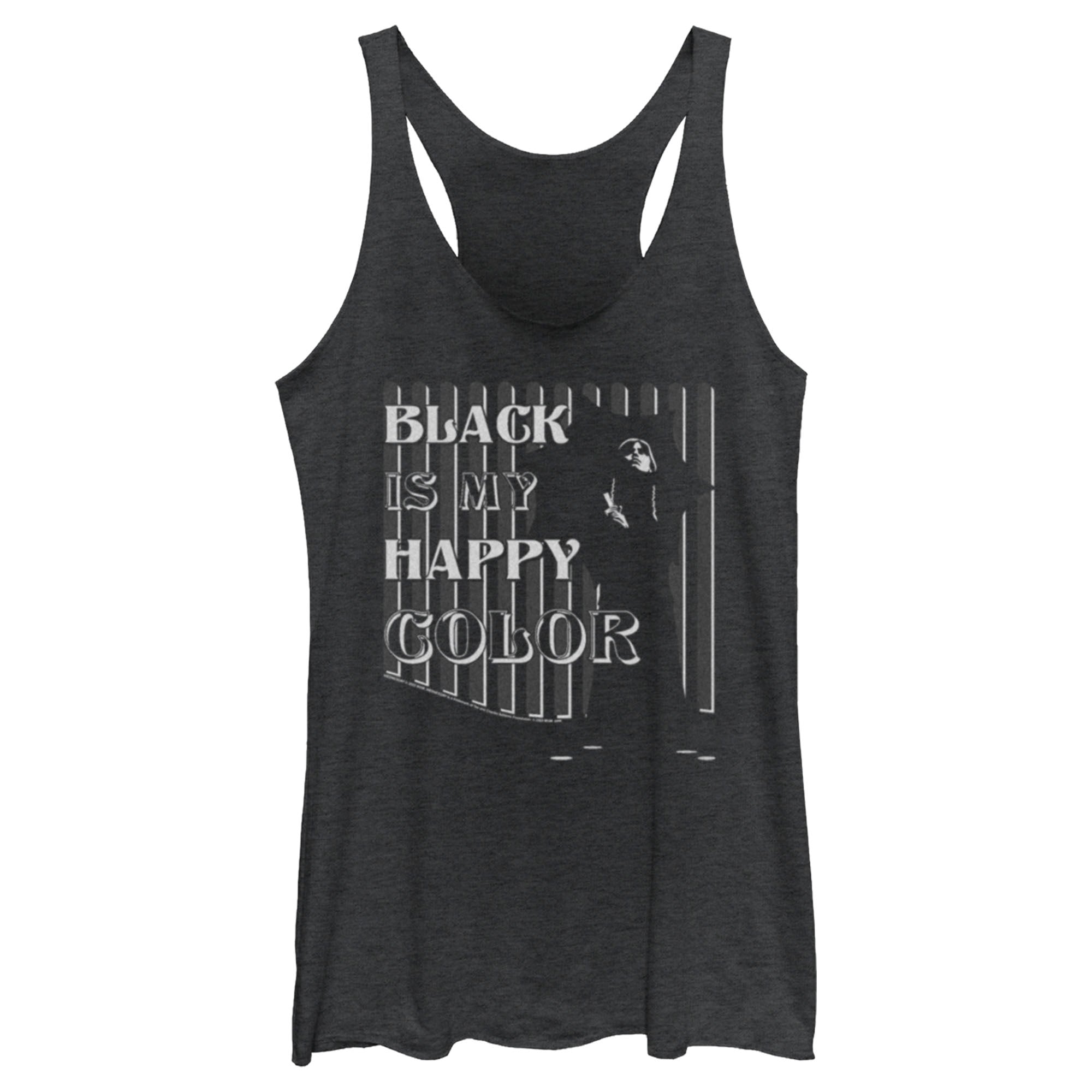 Women’S Wednesday Black Is My Happy Color Racerback Tank Top