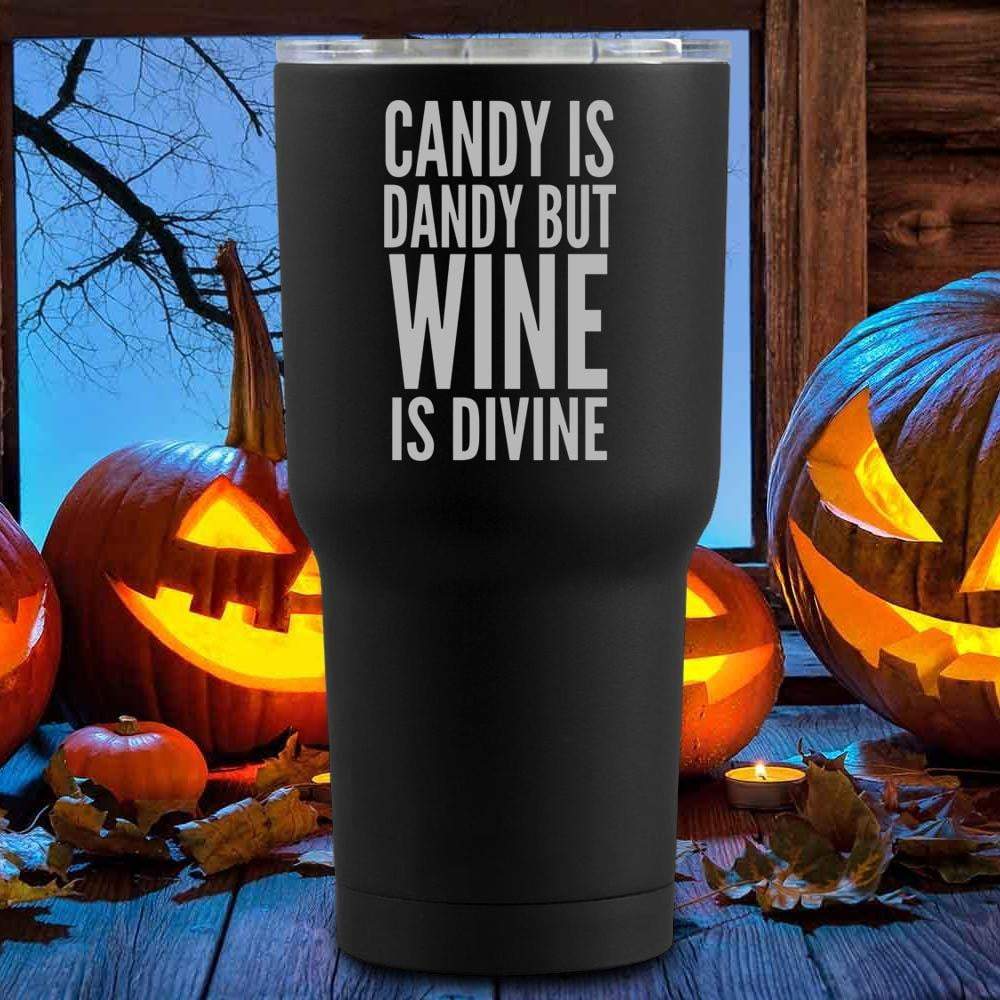 Candy Is Dandy Halloween Tumblers + Wine Glass