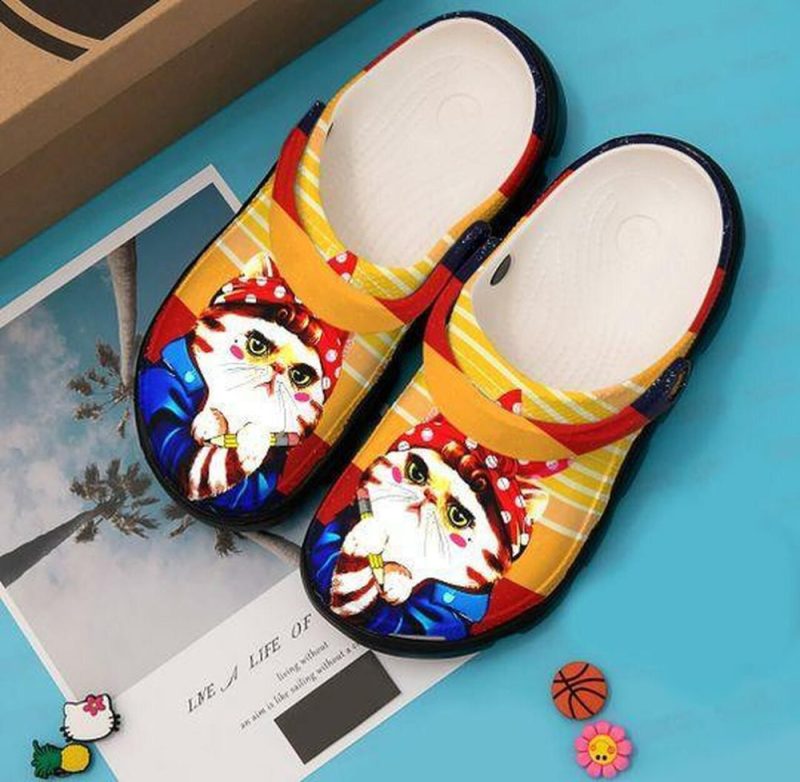 Cat Teacher Gift For Lover Rubber clog Shoes Comfy Footwear