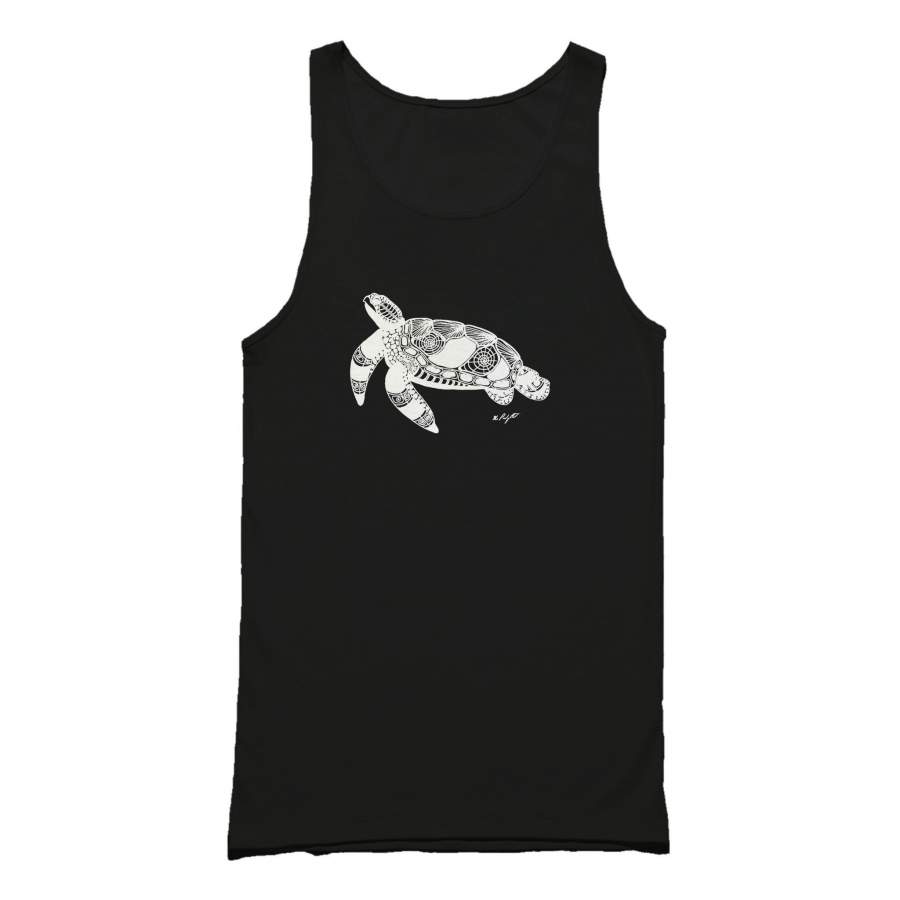 Turtle Art Birthday Sea Turtle Drawing Native American Animal Pen And Ink Ocean Art Tank Top