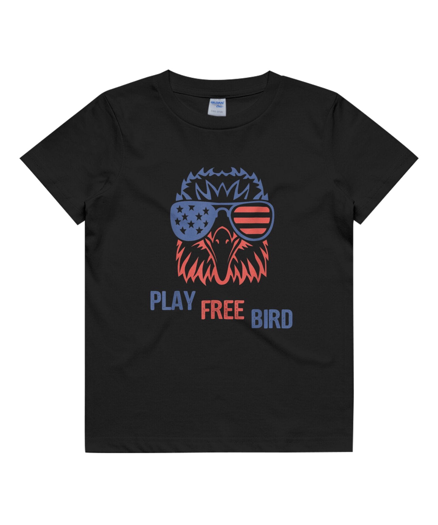 Play Free Bird Patriotic Eagle Tshirt 4Th Of July Usa Flag T-Shirt Kids T-Shirt