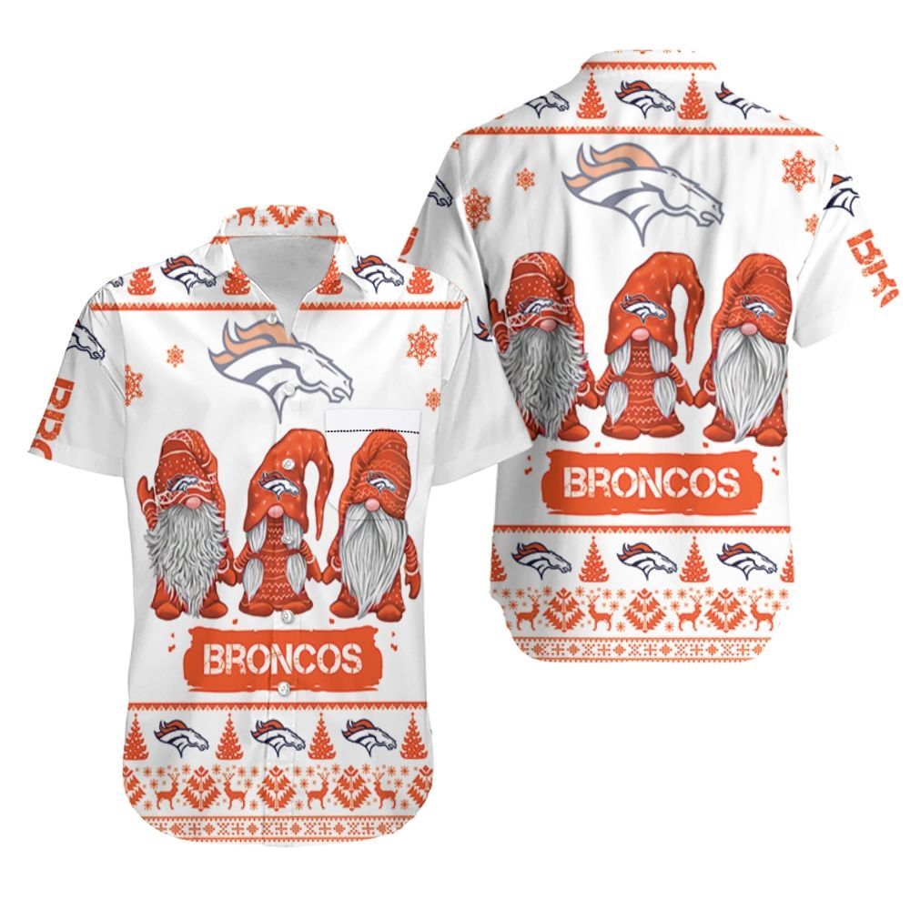 Christmas Gnomes Denver Broncos Ugly Sweatshirt Christmas 3D Hawaiian Shirt