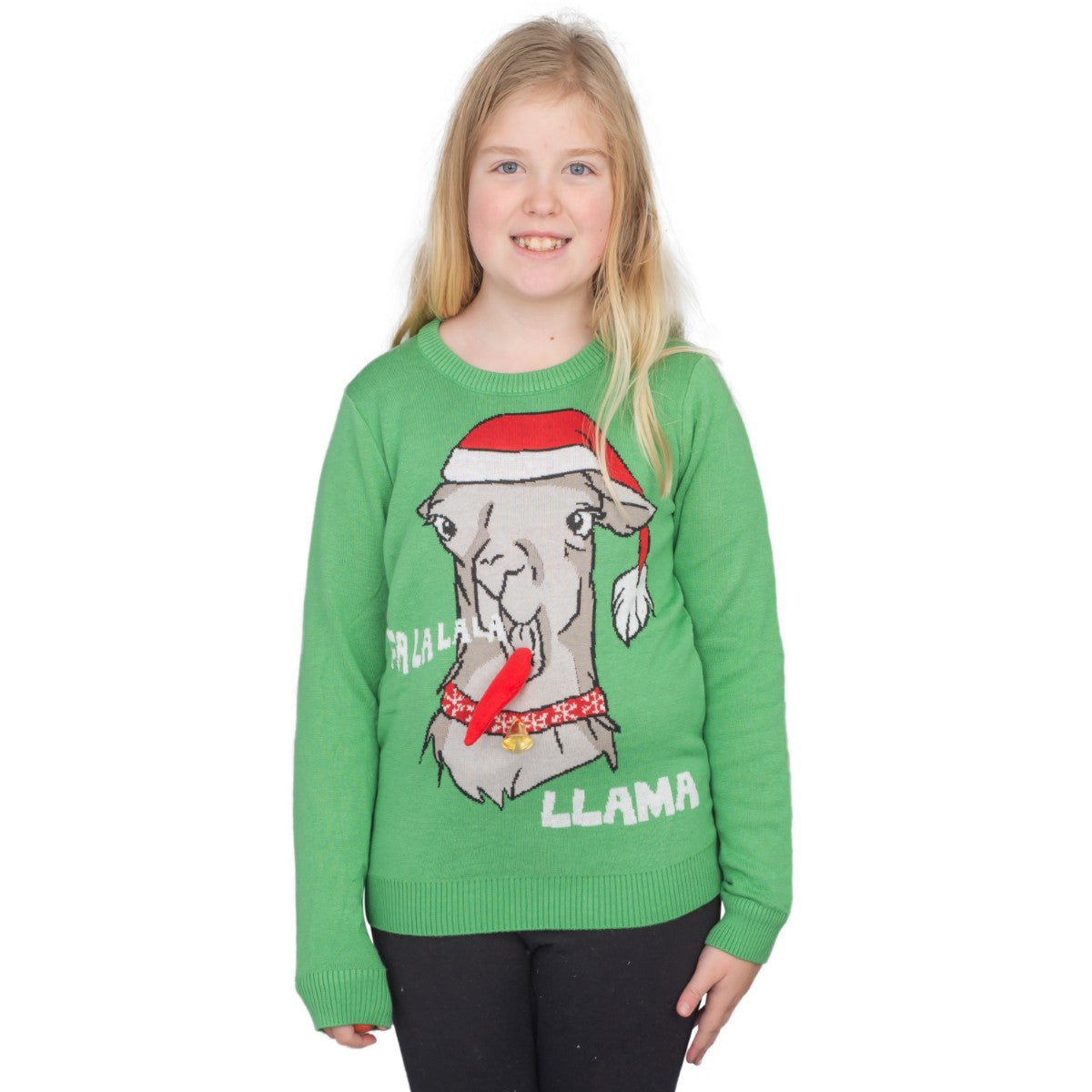 Youth Flappy Llama Animated Ugly Christmas Sweatshirt