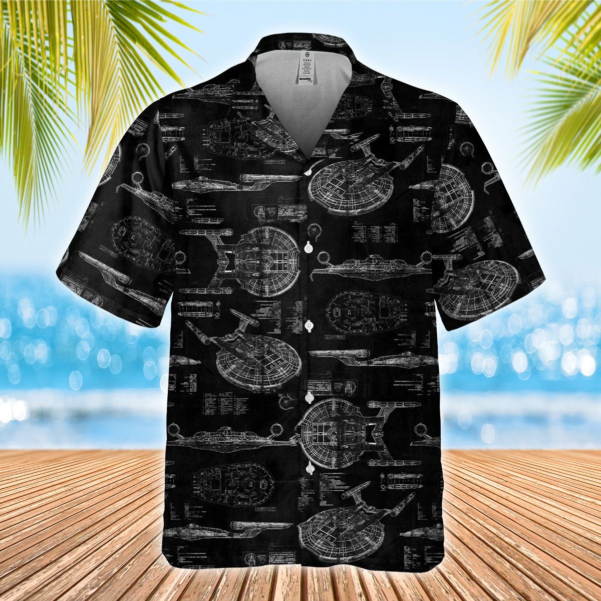 St Enterprise Starfleet Blueprint Hawaii Shirt Ha37223