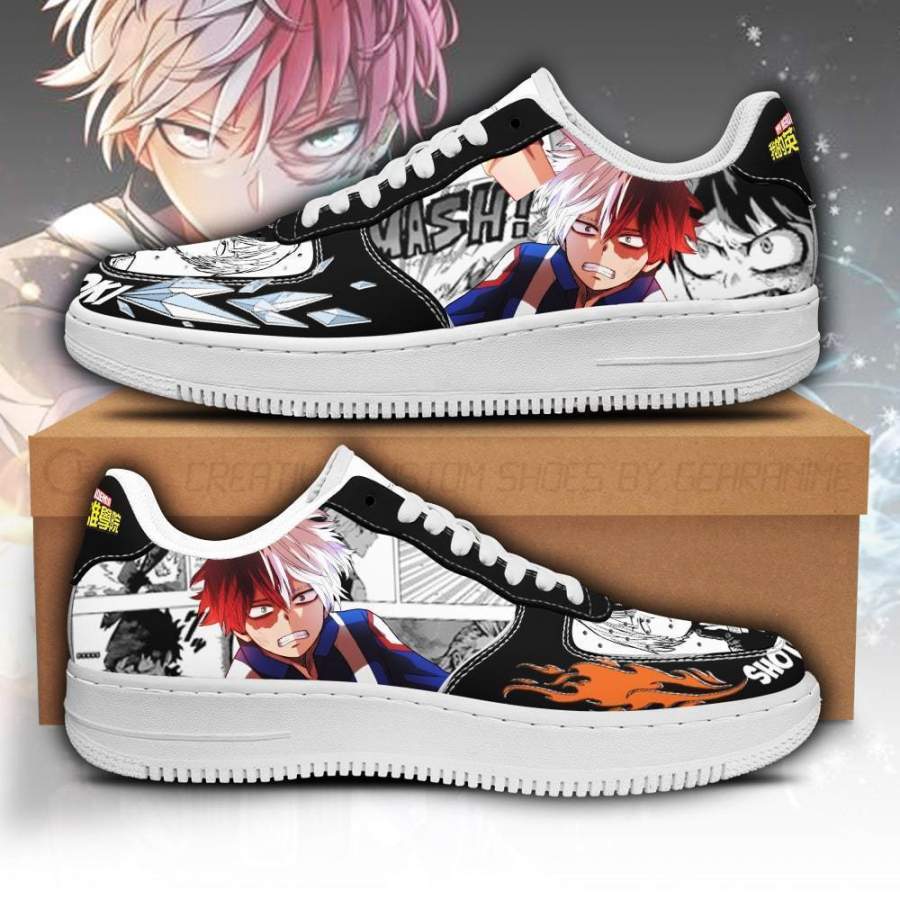 Shoto Todoroki Air Sneakers Custom My Hero Academia Anime Shoes Fan Gift PT05