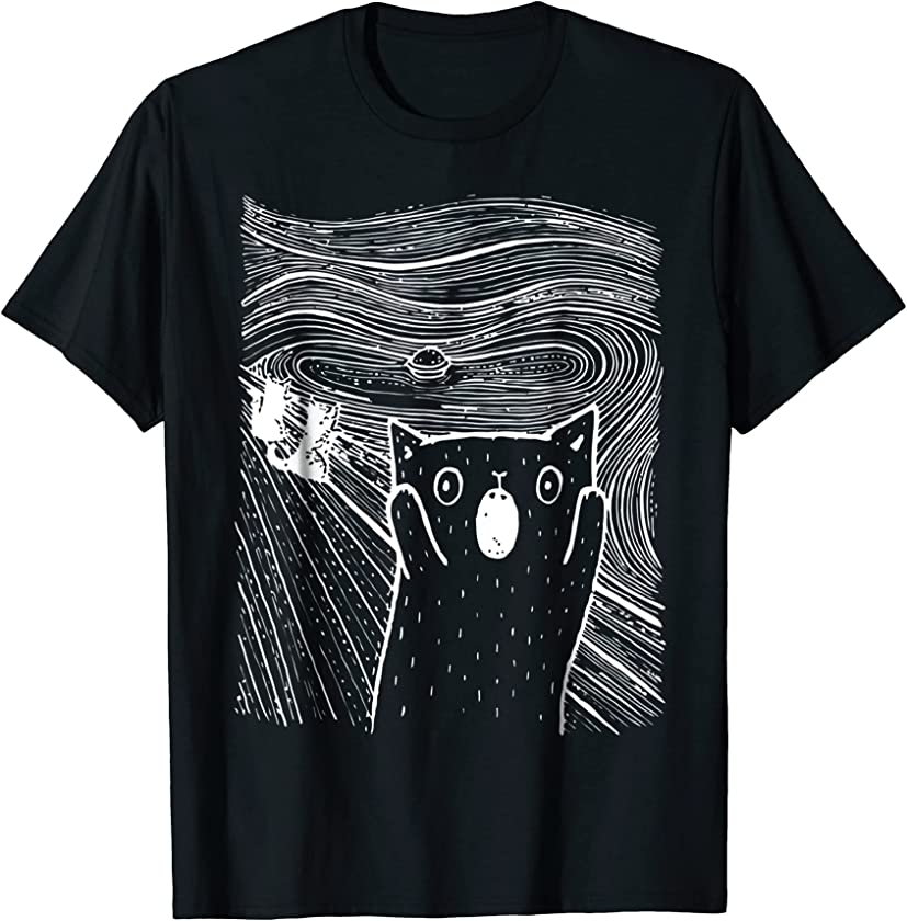 Van Gogh’s The Scream Cat Kitten funny T-Shirt