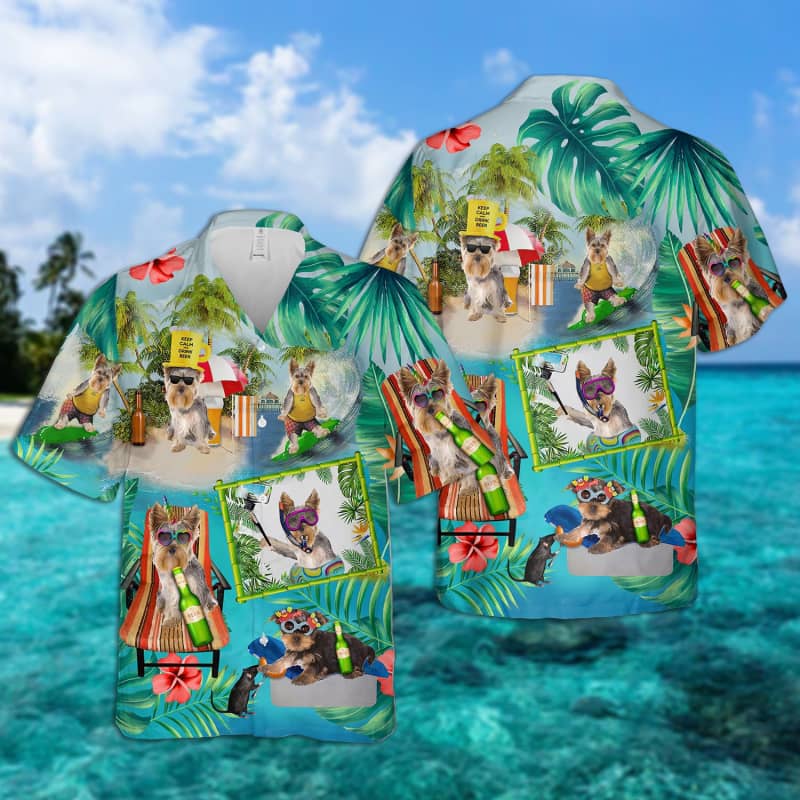 Yorkie – Surfing Hawaiian Shirt