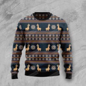 Amazing Llama Ugly Christmas Sweater, All Over Print Sweatshirt