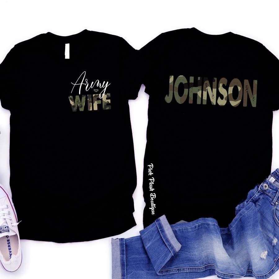 “Army Wife / Mom” Personalized Tshirt