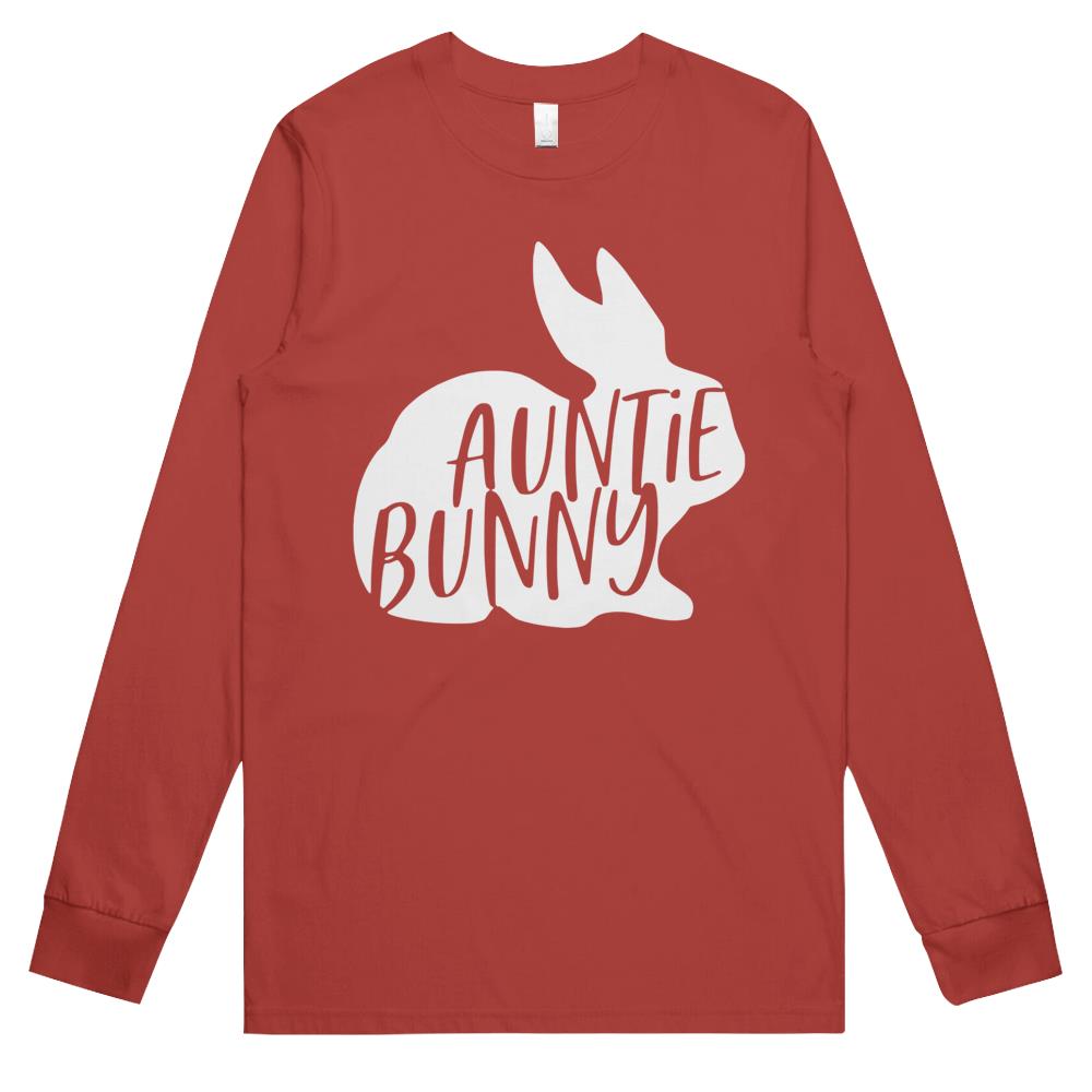 Auntie Bunny Cute Rabbit Family Matching Happy Easter Day Long Sleeve T Shirts