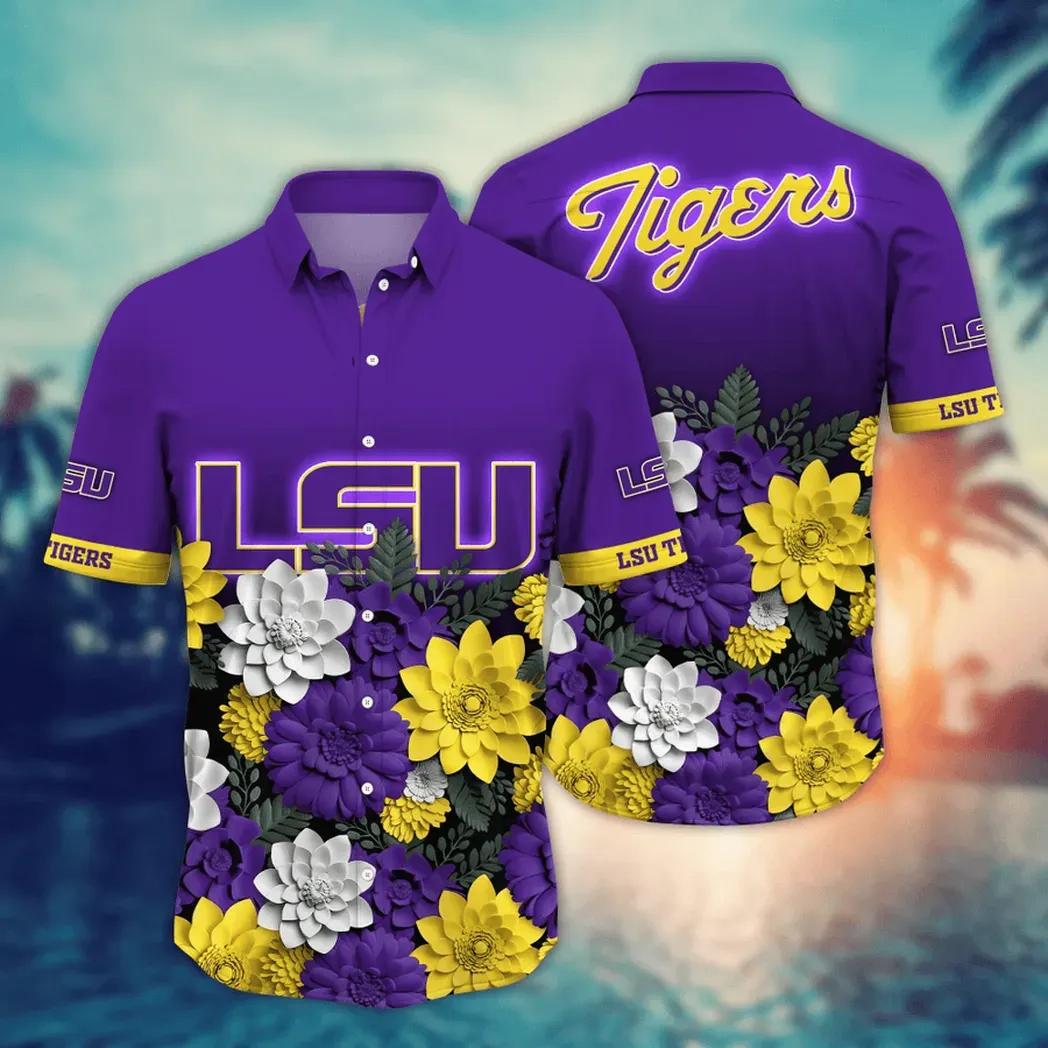 Lsu Tigers Ncaa Flower Aloha Hawaiian Shirt 11, Ncaa Hawaiian Shirt