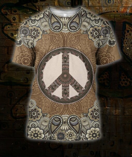 Mosaic Hippie 3D All Over Printed Shirt For Hippie Lovers, Hippie Style 3D Shirts, Gift For Men And Women