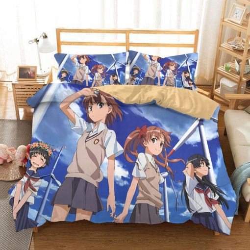 Toaru Majutsu No Index 1 Duvet Cover Pillowcase Home Decor 3D Bedding Set 9219