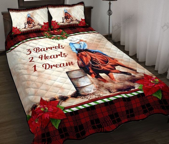 743DDTANM-BARREL RACING QUIT BED SET – QUilt – SHERPA BLANKET