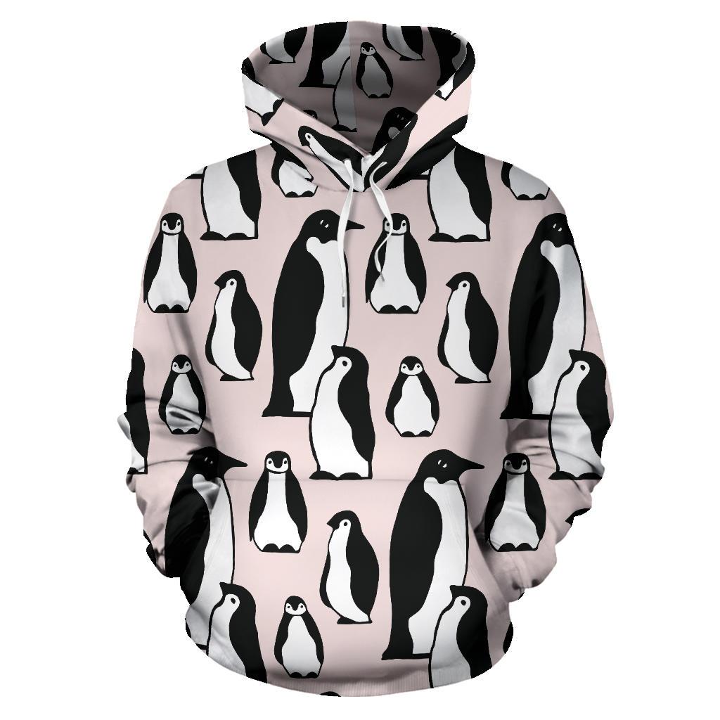 Penguin Pattern Background Men Women Pullover Hoodie