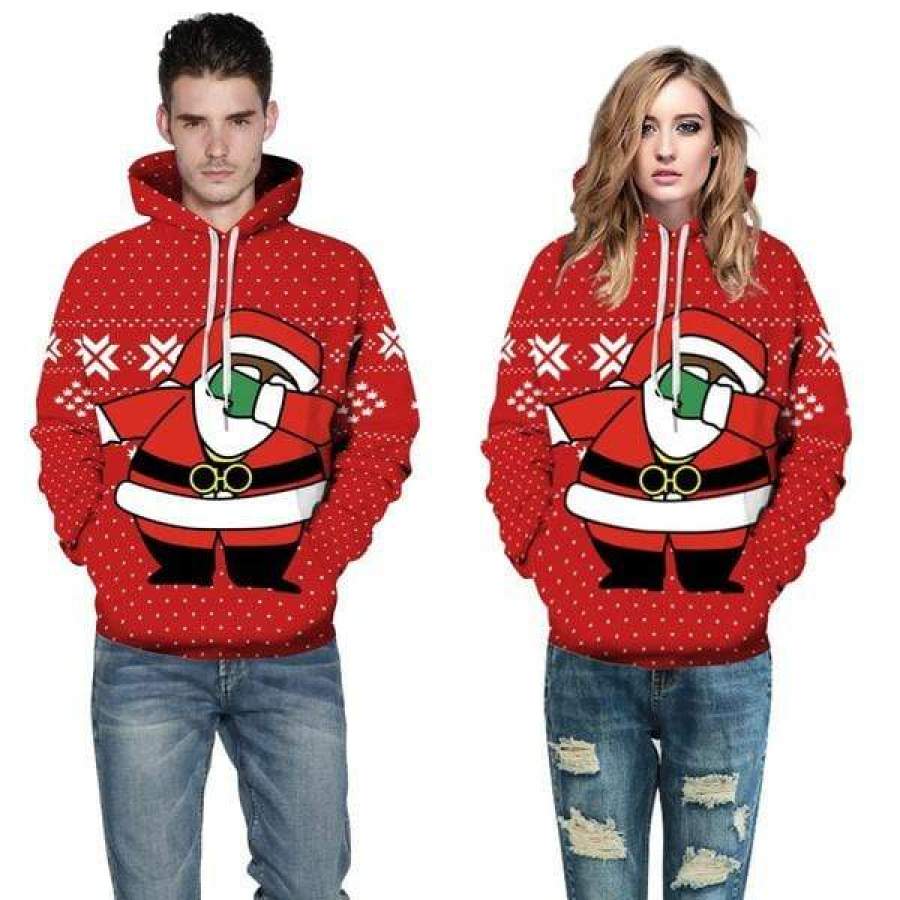 Dab Santa Ugly Christmas Hoodie 3D All Over Print